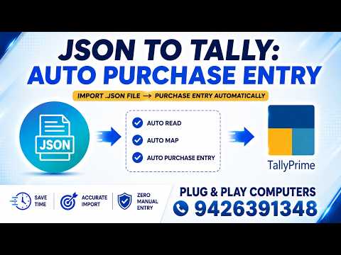 GSTR- 2B  Auto-Purchase Entry in Tally | How to Import GSTR 2B Data in Tally - Plug & Play Computers Tally tutorial