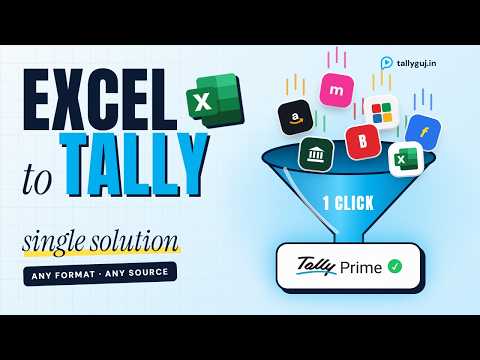 Excel to Tally Import | How to import any masters and vouchers excel to tally in one click. - Plug & Play Computers Tally tutorial